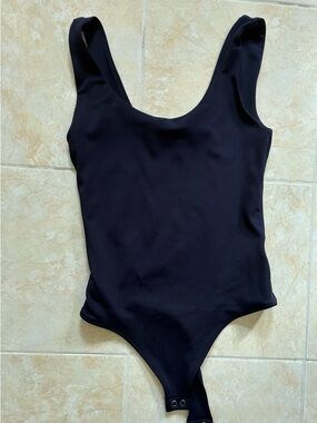 Express Navy Scoop Neck Bodysuit